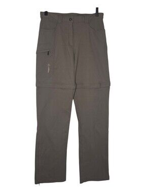 Loffler Womens Gray Outdoor Hiking Climbing Trekking Zip Off CSL Pants Small 38